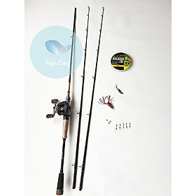 Bộ cần lure Edge super máy ngang alvion tặng kèm mồi lure