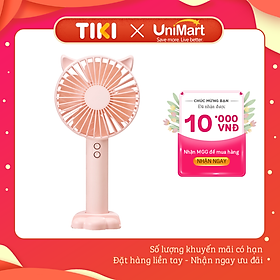 Mua Quạt cầm tay tiện lợi gắn tai thỏ Damas N10 - Thiết kế dễ thương - Phù hợp tiêu chuẩn hiện đại (Giao màu ngẫu nnhiên)
