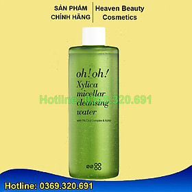 Nước Tẩy Trang Chuyên Sâu Phục Hồi Màng Lipid oh!oh! Xylica Micellar Cleansing Water (1% Cica Complex & Xylitol) (350ml)