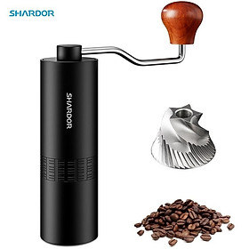 Mua Máy xay hạt cà phê cầm tay chất liệu thép không gỉ nhôm và gỗ Shardor GS301B Bảo hành 12 tháng- Hàng chính hãng