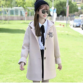 Áo Khoác Mangto Nữ có nón chất nỉ cotton dày mịn logo thêu LOVE thời trang ukg178 hot của năm