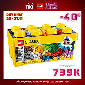 Mô Hình LEGO Thùng Gạch Trung Classic 10696 Sáng Tạo (484 Mảnh Ghép)