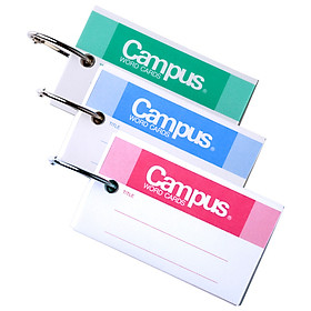(KOKUYO) Japan imported Campus portable portable PP cover blank note English word card with the 115 pages / 135mm * 45mm 3 the color random installed TAN-132