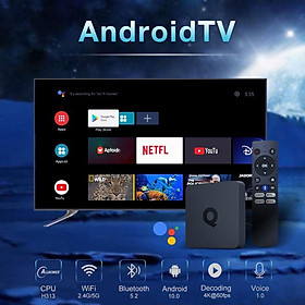 Mua Android Tivi Box Qixi - Ram 2G - Android TV 10 - Dual Wifi - Bluetooth - Netflix - Remote Tìm Kiếm Bằng Giọng Nói - Hàng Nhập Khẩu