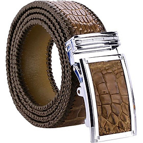 Thắt Lưng Nam Da Cá Sấu Đan Viền Bản Lớn Huy Hoàng HT4292 - Rêu