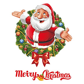 Miếng Dán Tường Ông Già Noen Xmas Decal
