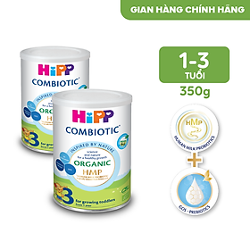Combo 2 lon Sữa bột công thức HiPP 3 Organic Combiotic 350g 2 lon x 350g