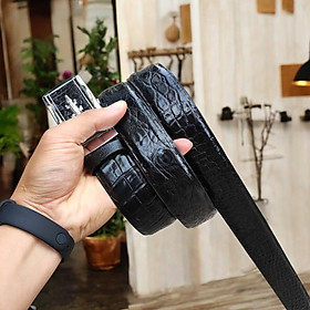 Thắt lưng Cá sấu Bông hông rất Mềm Và Bền TS111B (mặt bạc)