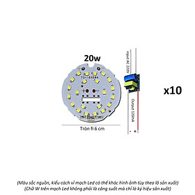 10 Vỉ mạch đèn Led 20w mắt chip Led 2835 siêu sáng kèm nguồn IC driver AC220V Posson MLB-20x