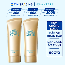 Bộ đôi 2 Kem chống nắng dạng gel bảo vệ hoàn hảo Anessa Perfect UV Sunscreen Skincare Gel 90g