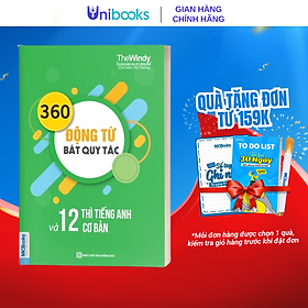 Sách - 360 Động Từ Bất Quy Tắc Và 12 Thì Cơ Bản Trong Tiếng Anh Bản Khổ Nhỏ Cho Người Học Cơ Bản