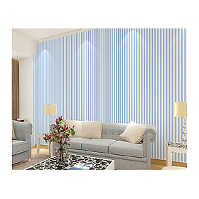 Combo 5m Decal Giấy Dán Tường Sọc Xanh Nhỏ (5mx0.45m)