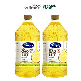 Combo 2 Chai Dầu Gạo Lứt Simply 2L