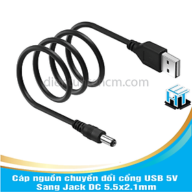 Mua Cáp nguồn chuyển đổi cổng USB 5V Sang Jack DC 5.5x2.1mm