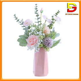 Mua Hoa Lụa Bình Hoa Mẫu Đơn Dáng Cao Decor Trang Trí Nhà Cửa Nhà Hàng Khách Sạn DG-128