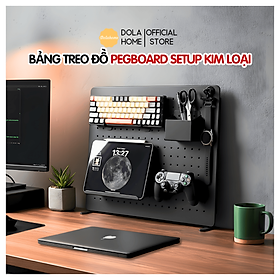 Mua Pegboard Dola Home Setup Full KIM LOẠI không khoan tường để bàn phím  tai nghe  đồ dùng làm việc