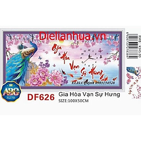 Tranh đá gia hòa vạn sự hưng DF626 - kích thước: 100 * 50cm. (TRANH CHƯA LÀM)