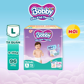 Tã quần Bobby Siêu Khô Thoáng - 100% Thoáng Khí Mega Jumbo L96