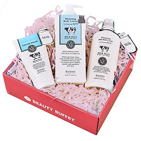 Bộ Sản Phẩm Dưỡng Trắng Và Trẻ Hóa Da Beauty Buffet Scentio Milk Plus