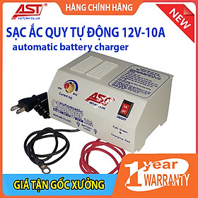 Sạc bình ắc quy tự động 12V 10A AST - Hàng chính hãng - do Công ty Việt Linh  AST sản xuất,  điều chỉnh được dòng sạc, tự ngắt  khi đầy và tự động sạc lại khi bình cạn, chống ngược cực