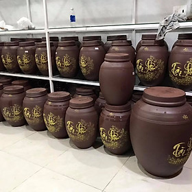 Mua Hũ Sành Đựng Gạo Ngâm Rượu Chữ Tài Lộc
