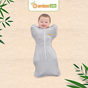 Nhộng chũn Quấn chũn sợi tre Bamboo Life BL069 hàng chính hãng cho bé Túi ngủ cho bé giúp bé ngủ sâu chống giật mình