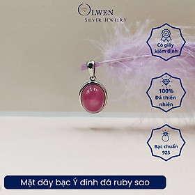Set Trang Sức Bạc 925 Olwen Đính Đá Phong Thủy Ruby Sao