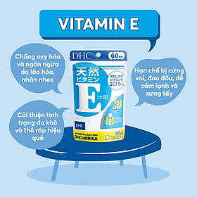 Vitamin E DHC Nhật làm chậm quá trình lão hoá, trẻ hóa da, tăng ẩm da, cải thiện sức khỏe khớp và giảm cảm lạnh - Massel Official