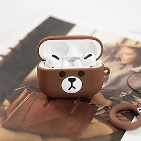 Mua Case Silicon dành cho Airpods Pro 2/ Airpods 1 2/ Airpods Pro/ Airpods 3 Hình Gấu Brown_ Hàng Chính Hãng