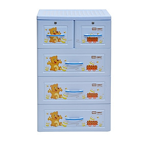 Tủ đựng quần áo Panda Song Long 4 tầng có khóa - Màu ngẫu nhiên