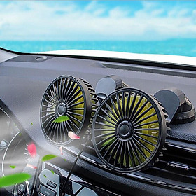 Mua HÀNG HOT Quạt Đôi Mini Trên Xe Ô Tô  Quạt USB Xoay 360 Độ  Công Suất Mạnh  Tiết Kiệm Điện Năng