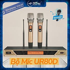 Mua Micro không dây Shure UR80D Hàng cao cấp   mặt đầu thu bằng nhôm phay chắc chắn   2 râu sóng bắt xa   Không gây hú loa