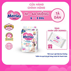Tã Dán Merries M-64 (64 Miếng)