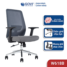 Ghế xoay văn phòng Govi W04B - Lưng lưới, xoay tròn 360 độ, nâng hạ di chuyển nhẹ nhàng