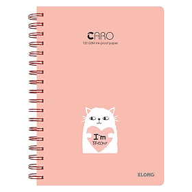 Sổ lò xo Caro 200 trang B5 Klong 297 - Sổ caro màu pastel Klong MS297