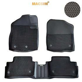 Thảm ô tô sd3 2 lớp dạng lưới lục giác Toyota Raize 2022-nay màu đen bề mặt cao su siêu sạch - Nhãn hiệu Macsim