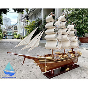 Mô hình thuyền buồm Cutty Sark dài 97cm gỗ tự nhiên, quà tặng khách hàng đối tác, thuyền gỗ trang trí văn phòng làm việc