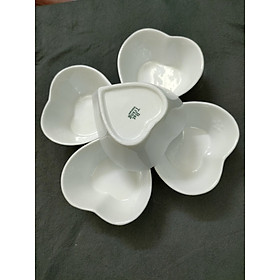 Mua Bộ 5 bát hình trái tim gốm sứ cao cấp