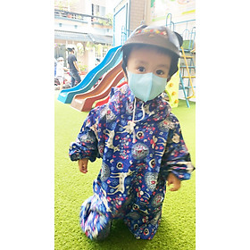 Mua Áo Mưa Bít Trẻ Em Cho Bé Từ 1-4 Tuổi   Áo Mưa Trùm Trẻ Em Che Kín Người An Toàn ( Size 7)