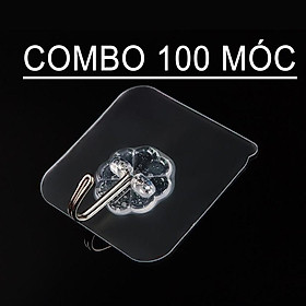 Mua Com bo 100 móc dán tường trong suốt siêu dính siêu bền