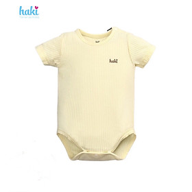 Bodychip cộc tay cài vai vải sồi cao cấp HAKI (4-12kg); body cho bé trai bé gái, body suit cho bé sơ sinh BM008