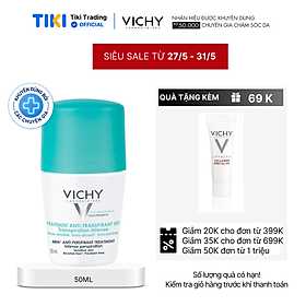 Lăn khử mùi và khô thoáng vùng da dưới cánh tay 48H Vichy Anti - Perspirant 50ml