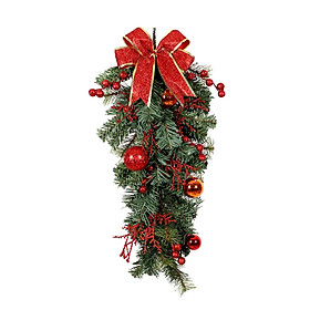 Christmas Upside Down Tree Wreath for Indoor Outdoor Shopping Mall Fireplace