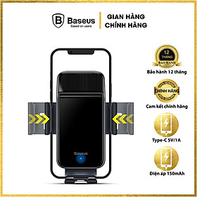 Mua Đế giữ cho điện thoại cảm biến cho xe ô tô và xe máy Baseus Smart Solar Power Wireless Car Mount Electric Holder - Hàng chính hãng