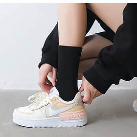 Combo 5 đôi vớ cổ cao nam nữ sọc gân 3B chất cotton dày dặn, thấm hút mồ hôi