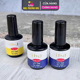 Base IBD Cao Cấp Uv Gel No Clean 15ml Siêu Liên Kết Gel Đắp Móng, Sơn Gel Trong Suốt, Sánh Vừa Phải, Bền Màu Bóng Làm Nail Nữ Women