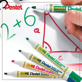 Hình ảnh Bút Dạ Bảng Pentel MW85 | Màu Mực Đậm, Nét Viết Êm | Chất Liệu An Toàn (3 Màu Mực)