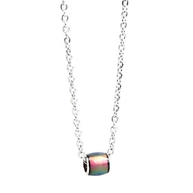 Vintage Color Change Pendant Necklace Metal Chain Lucky Mood Charm Necklace