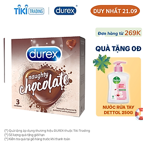 Bao cao su Durex Naughty Chocolate hộp 3 bao