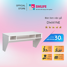 Bàn làm việc, bàn học gỗ hiện đại SMLIFE Dwayne | Gỗ MDF dày 17mm chống ẩm | D100xR50xC50cm